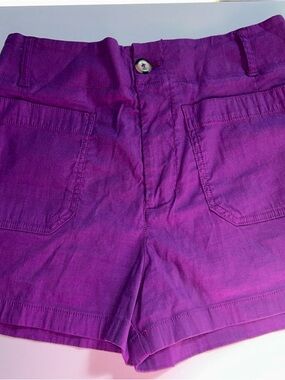 Mauve Anthropologie Purple Colette High Rise Sailor Pockets Short Sz 28-EUC